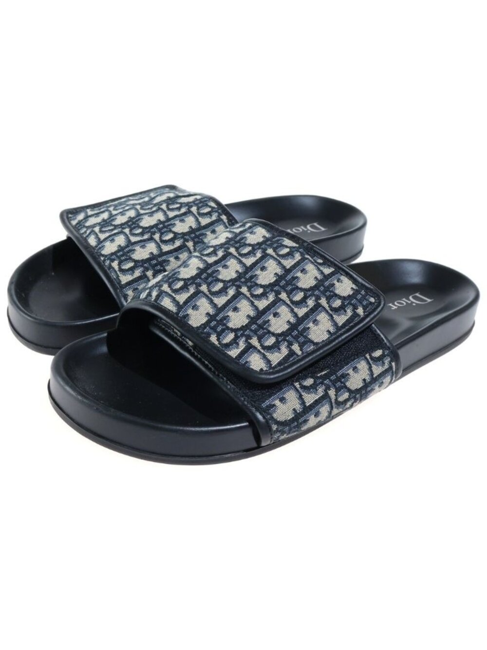 Dior Aqua Oblique Jacquard Sandals Shoes Gray Black
